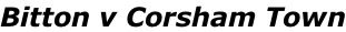 Bitton v Corsham Town